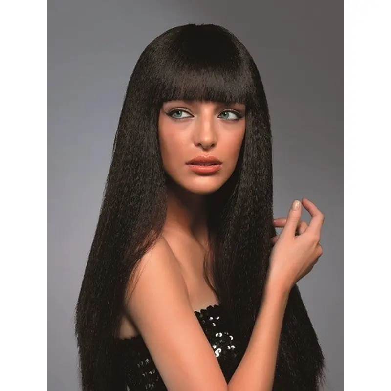 Gentle Brown Wavy Long Synthetic Wigs