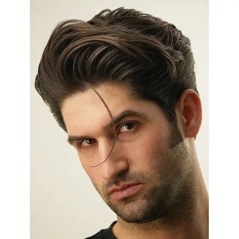 Mens Short Wigs Ombre/2 Tone Boycuts Wavy 4" Wigs