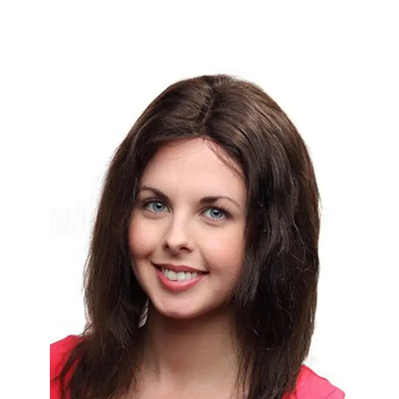 Pleasing Auburn Straight Remy Human Hair Long Wigs