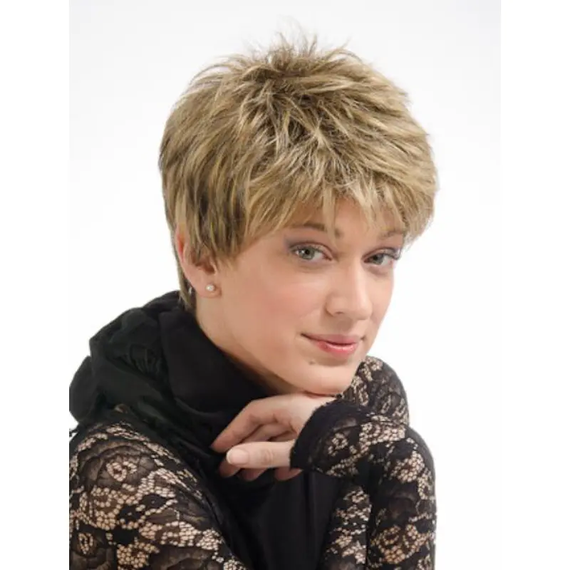 Comfortable Straight Blonde Boycuts New Design Wigs