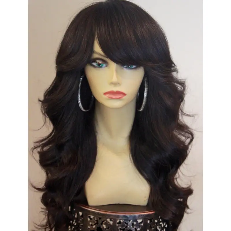 Lace Front Wavy Long African American Wigs