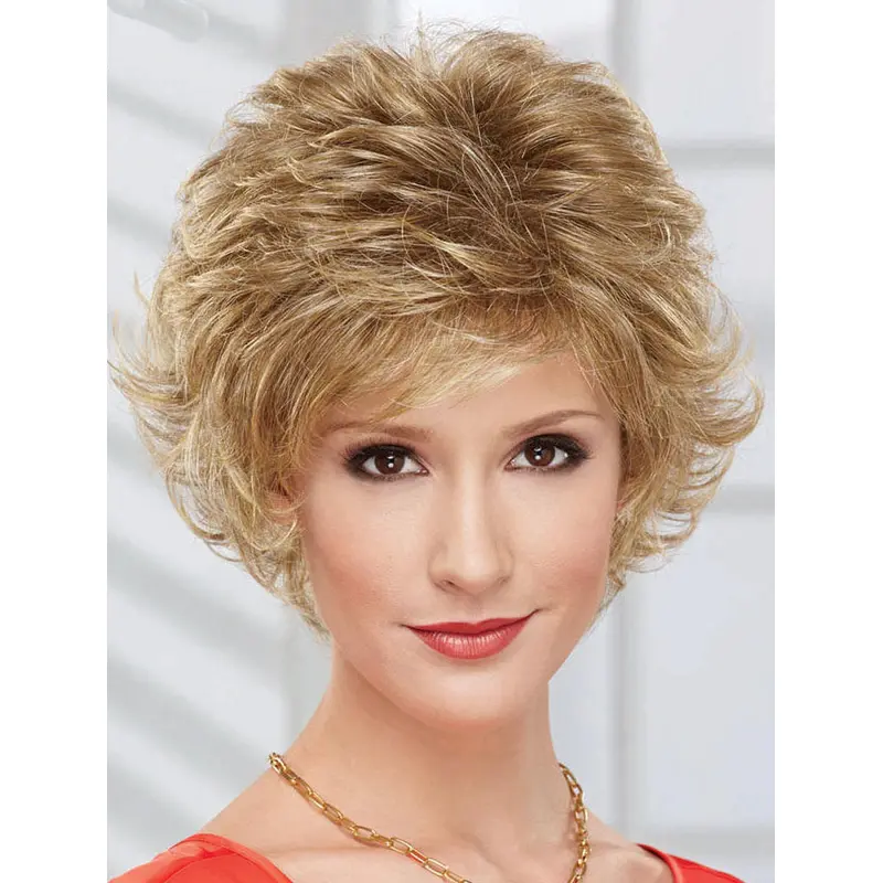 Perfect Chin Length Wavy Blonde Layered New Design Wigs