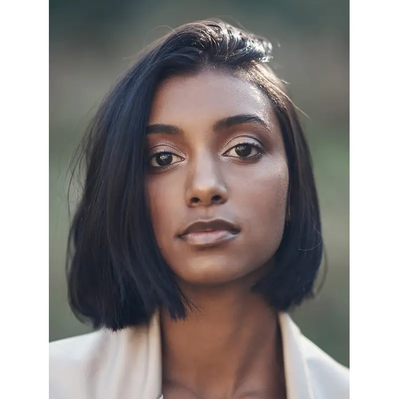 Short African American Wigs Bobs Synthetic Wigs Lace Front Straight Wigs