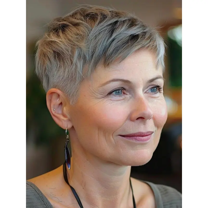 Short Grey Wigs For Older Ladies 4" Lace Front Wigs