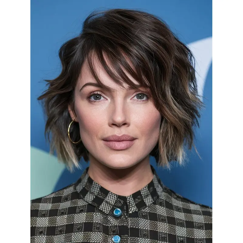Short Monofilament Wigs 10" Bobs Wavy Wigs