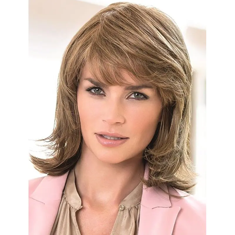 Brown Wavy Remy Human 100% Hand-tied Wigs