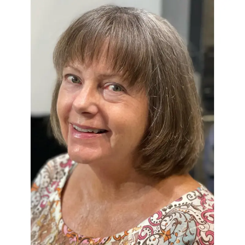 Medium Grey Wig Synthetic 10" Monofilament With Bangs Wigs