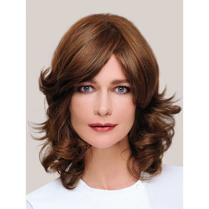 100% Hand-tied 14" Good Brown Classic Human Hair Wigs