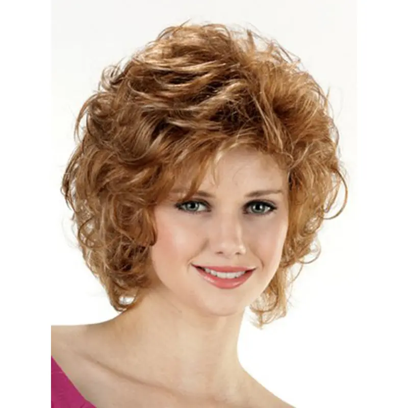 Pleasing Lace Front Curly Chin Length Classic Wigs