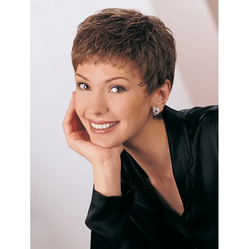 Beautiful Brown Straight Cropped Synthetic Wigs