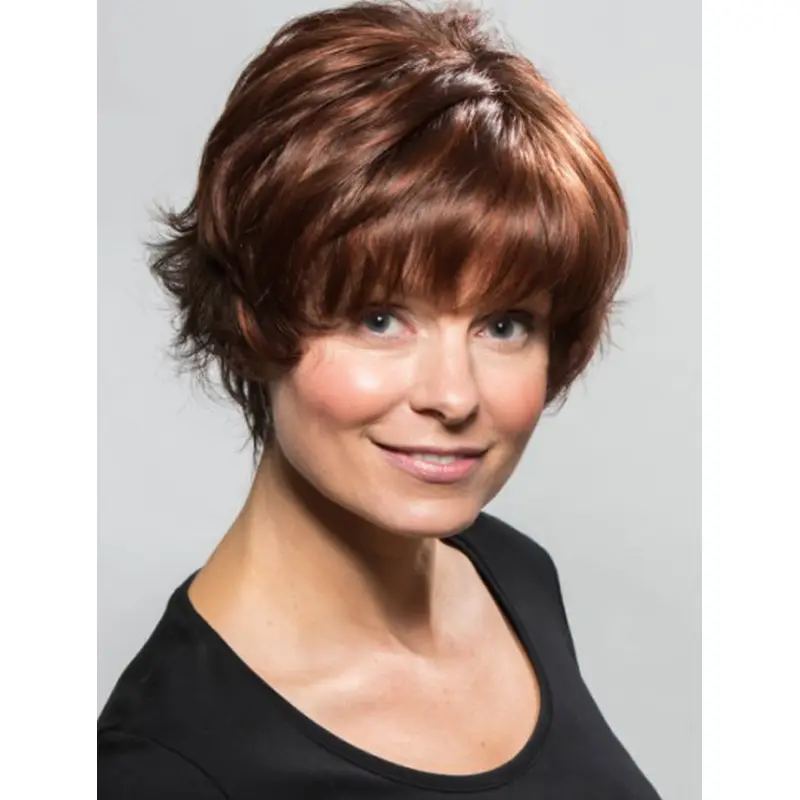 Durable Monofilament Curly Chin Length Celebrity Wigs