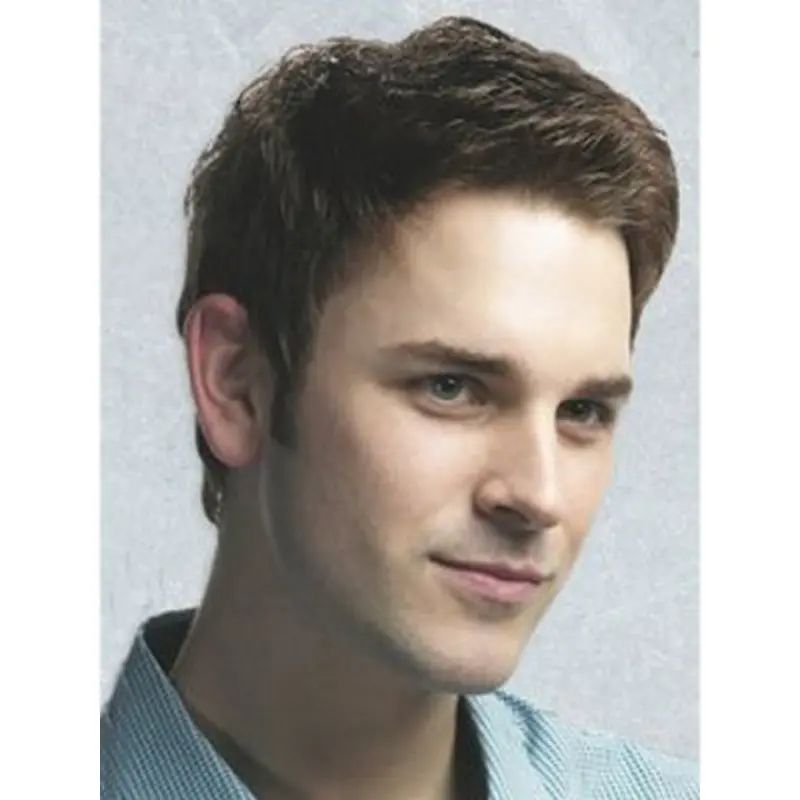 Hairstyles Brown Wavy Short Men Wigs