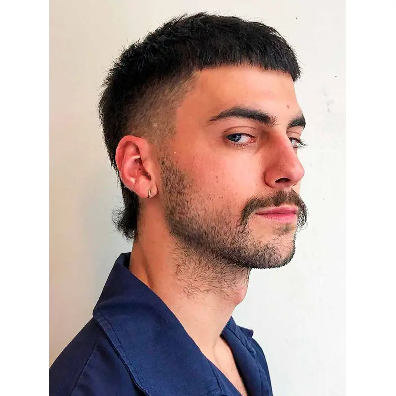 Human Hair Wig Men Black Lace Front Cropped Straight Wigs