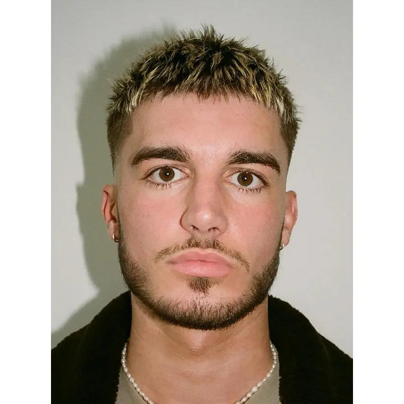 Men'S Lace Front Wigs Synthetic Ombre/2 Tone Boycuts Cropped Wigs