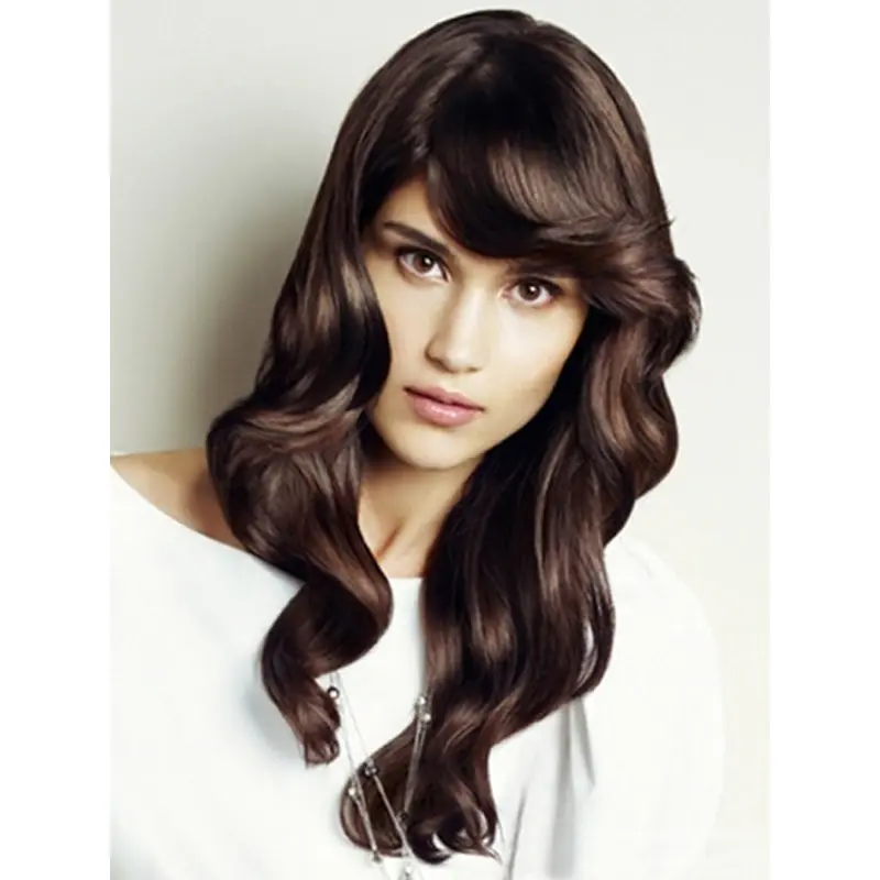 Online Auburn Wavy Synthetic Long Wigs