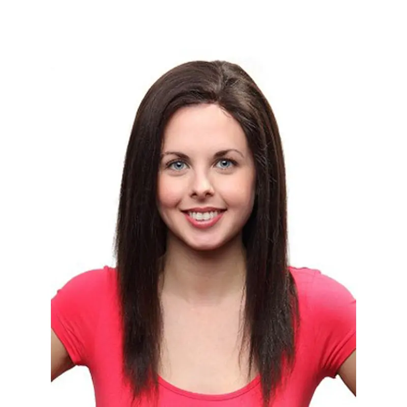 Polite Auburn Straight Remy Human Hair Long Wigs