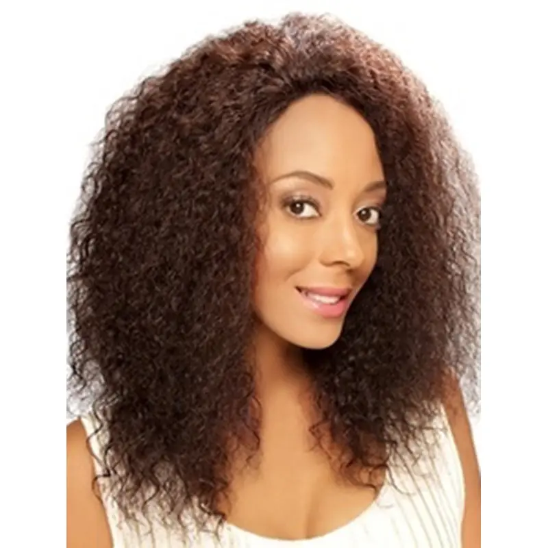 Elegant Lace Front Curly Shoulder Length Remy Human Lace Wigs