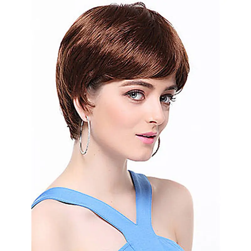 Nice Auburn Boycuts Straight Short Wigs