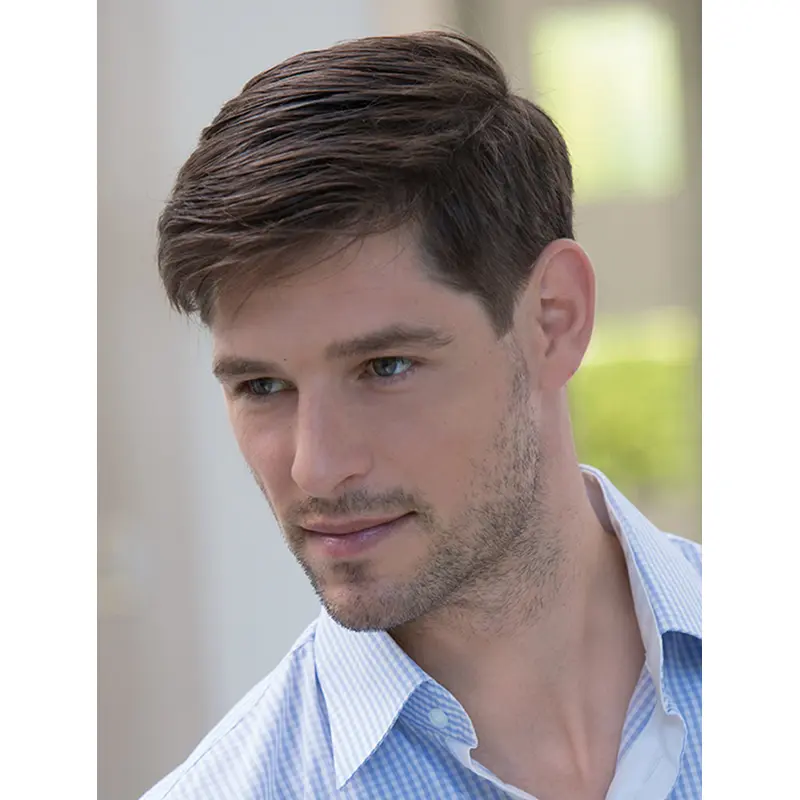 Brown Straight Synthetic Refined Men Wigs