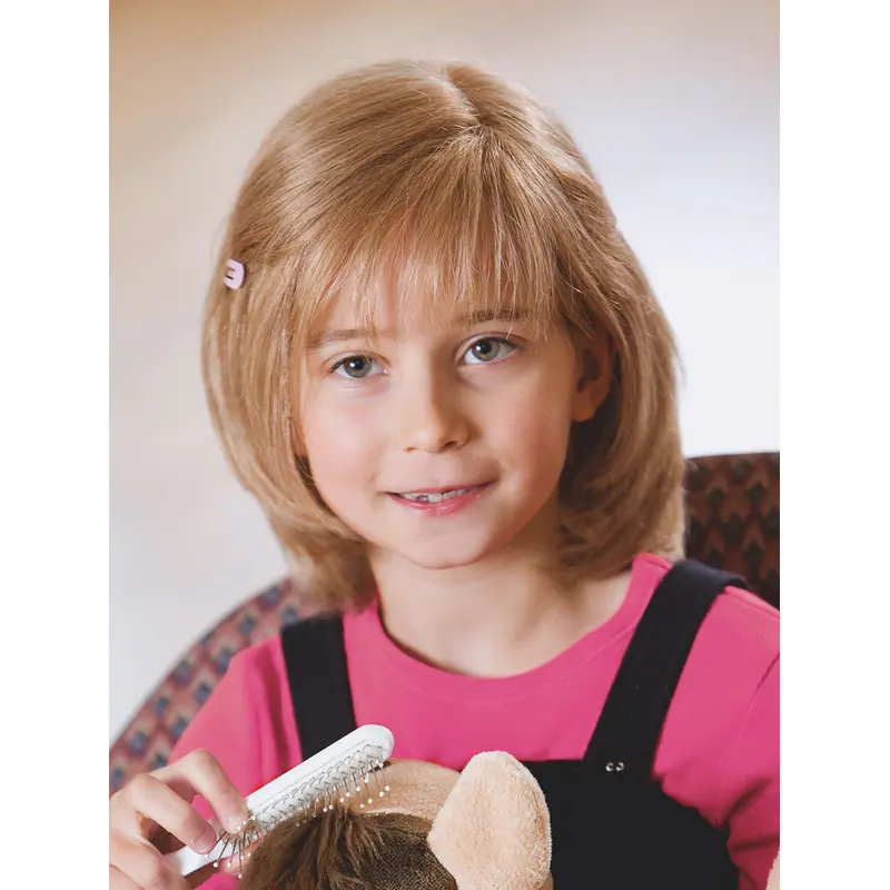 Chin Length Monofilament Blonde Straight Bobs Kids Wigs Children