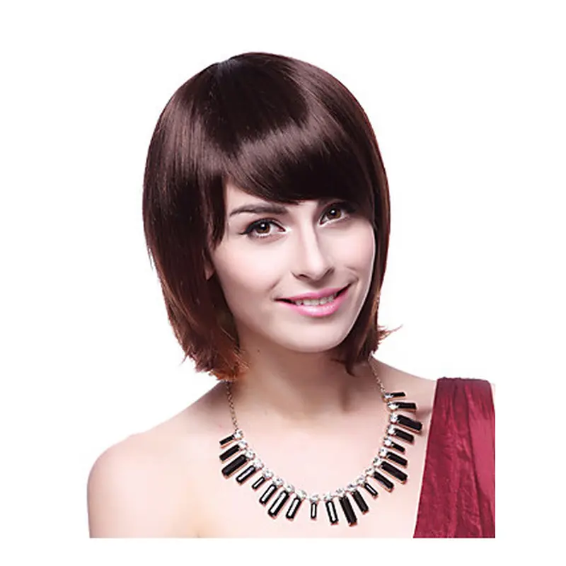 Online Auburn Straight Chin Length Synthetic Wigs