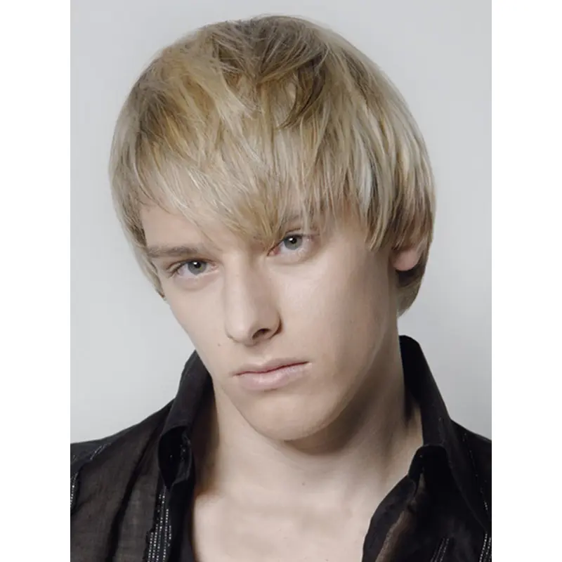 Impressive Blonde Straight Short Men Wigs