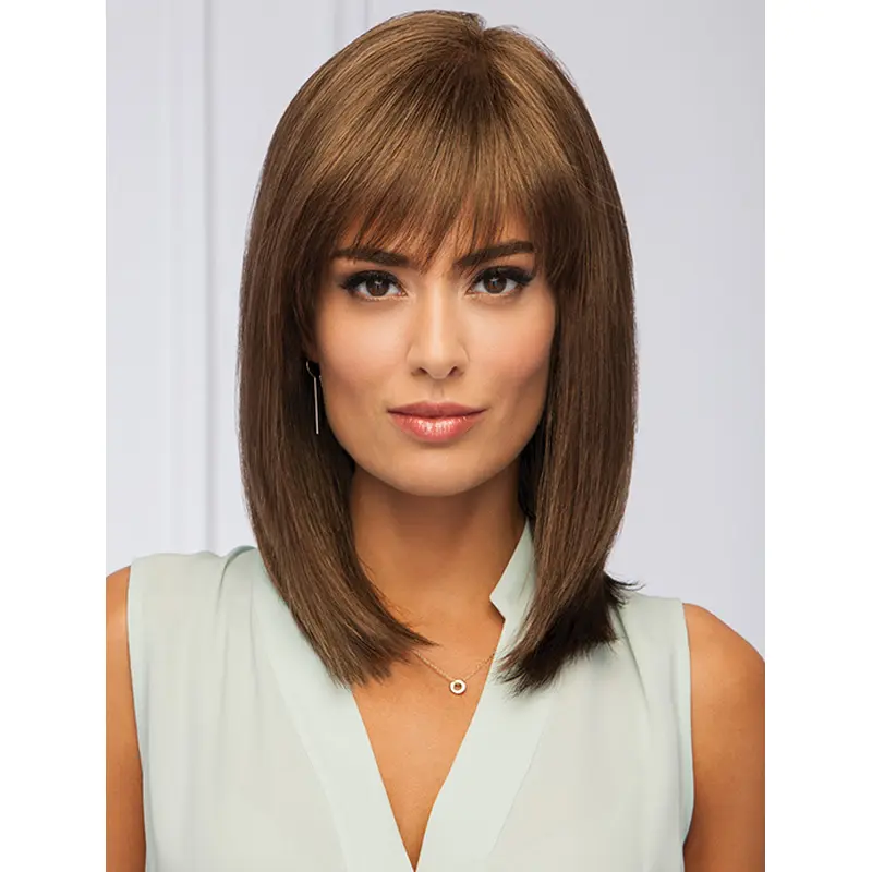 Monofilament Brown 14" Straight African Hairstyles