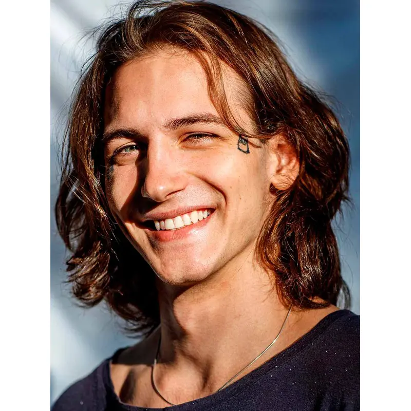 Capless Auburn Wavy Synthetic Long Bro Flow Fluffy Men Wigs