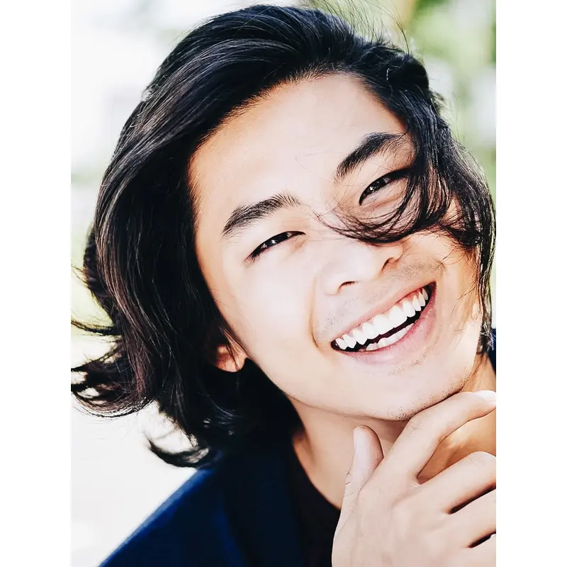 Mens Black Wigs Synthetic Layered 12" Wavy Lace Front Wigs