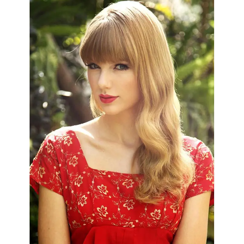 New Design Long Wavy Blonde With Bangs Taylor Swift Inspired Wigs