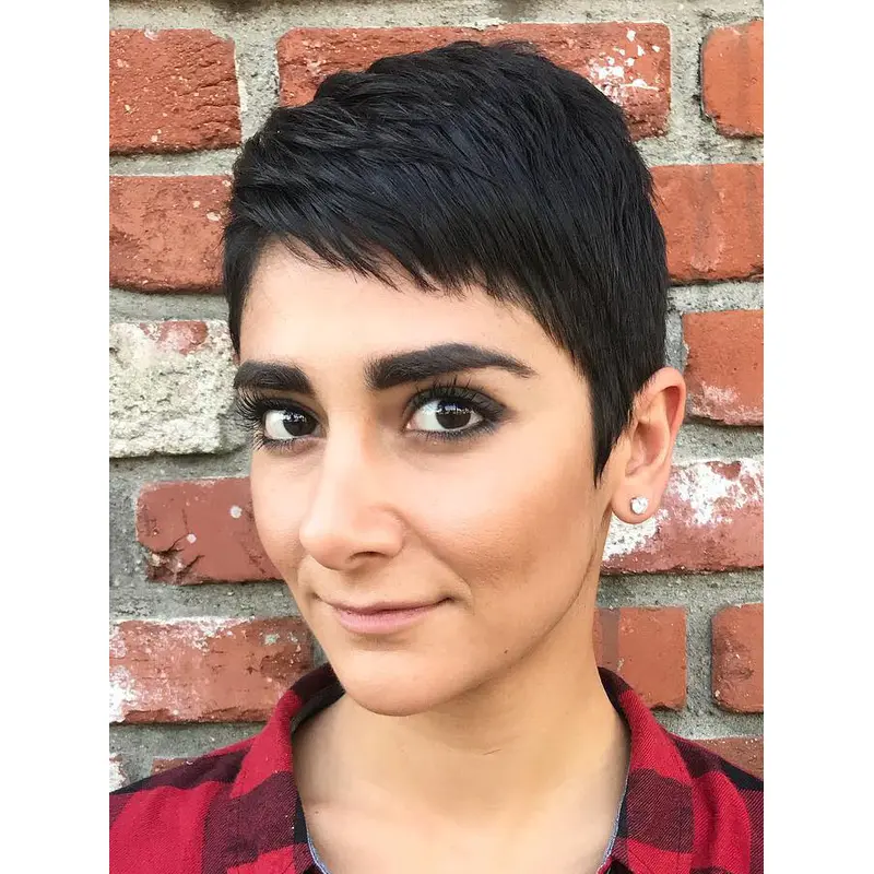 Black Wigs Short Human Hair Boycuts 4" Wigs