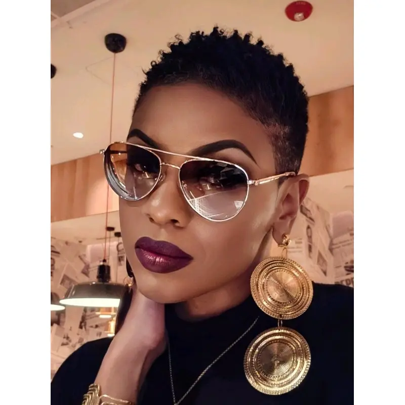 Short Pixie Cut Wigs For African American Human Hair Curly 4" Monofilament Wigs