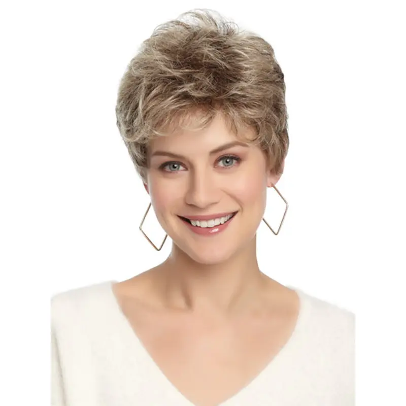 Ideal White Wavy Cropped Classic Wigs