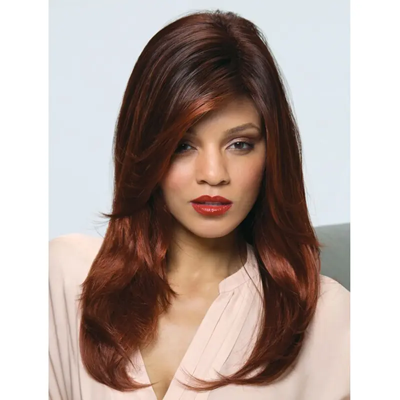 Good Auburn Straight Synthetic Long Wigs