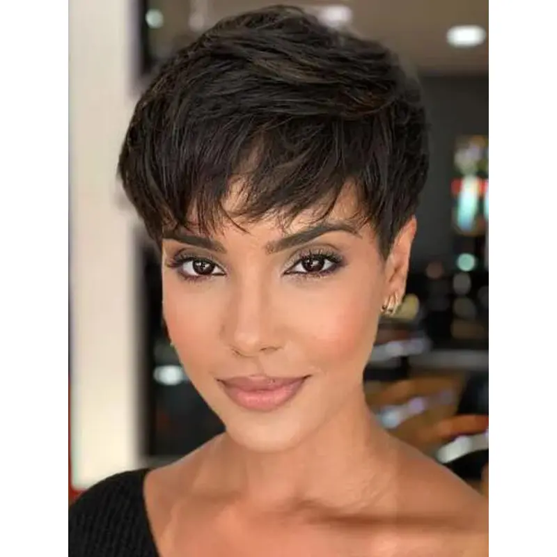 Short Style Wigs Straight Synthetic Lace Wig Classy Wigs Best Short Wigs