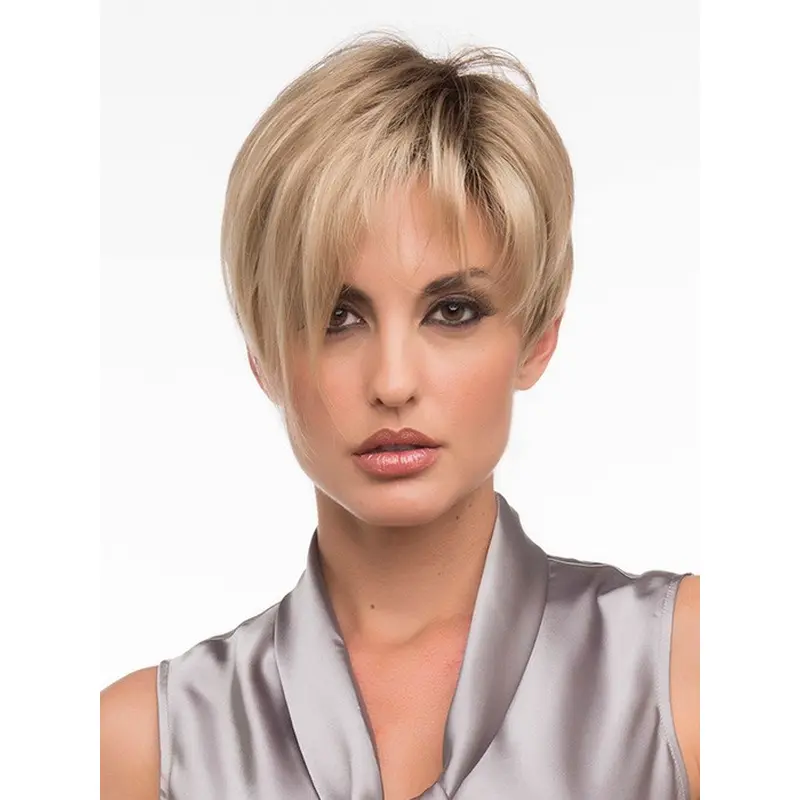 Synthetic Blonde Monofilament Graceful Short Wigs