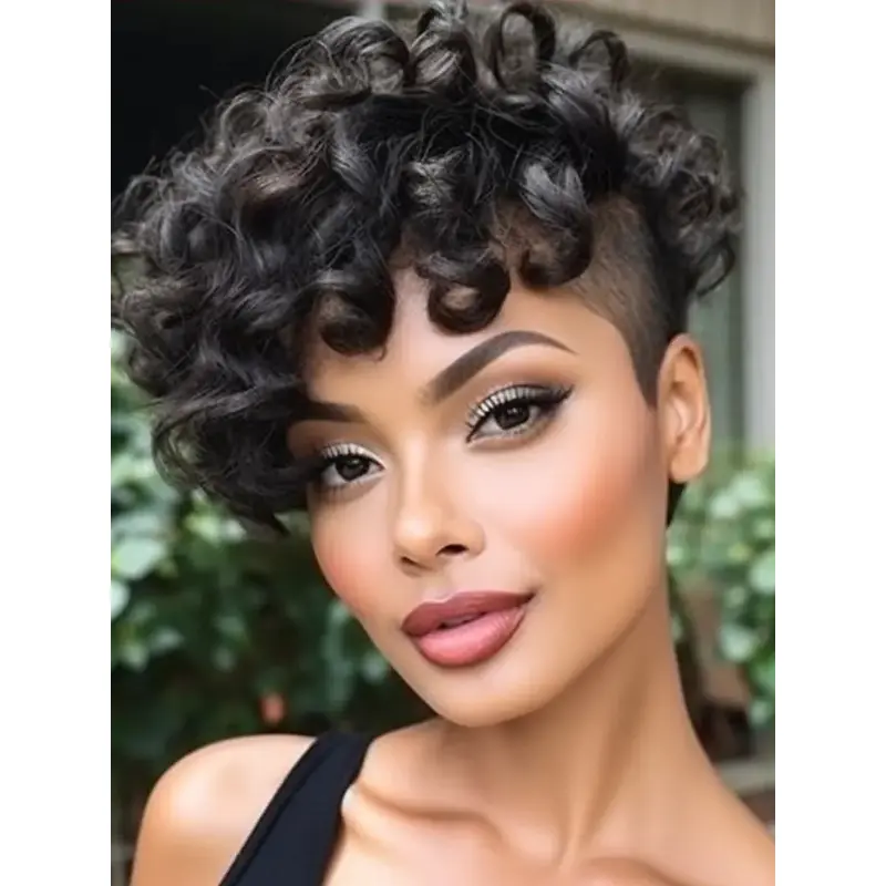 Wigs For Sale For African American Remy Human Hair Boycuts Black Wigs