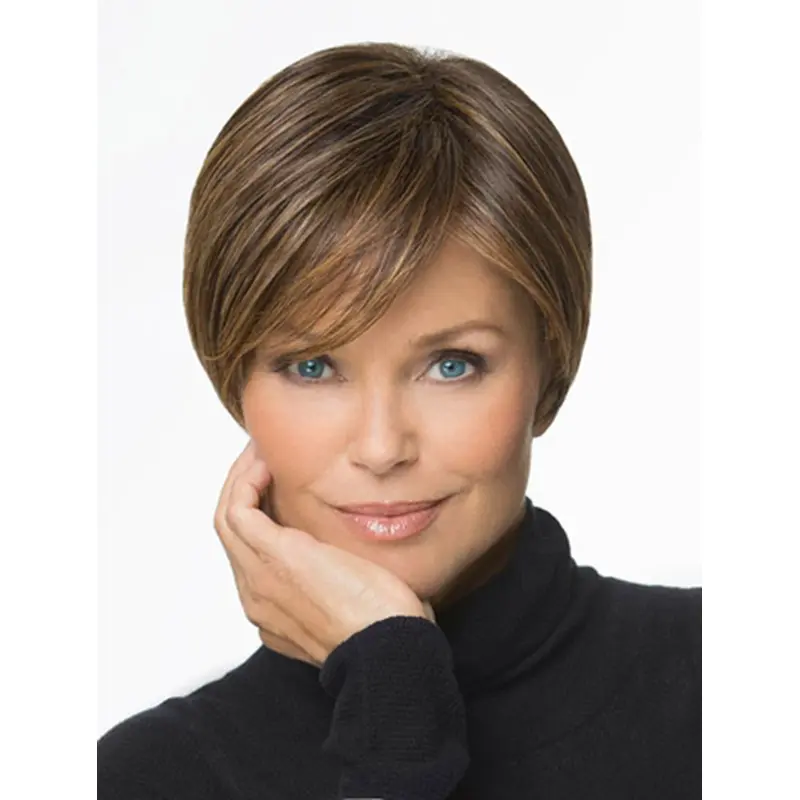 Brown Sassy Boycuts Straight Short Wigs