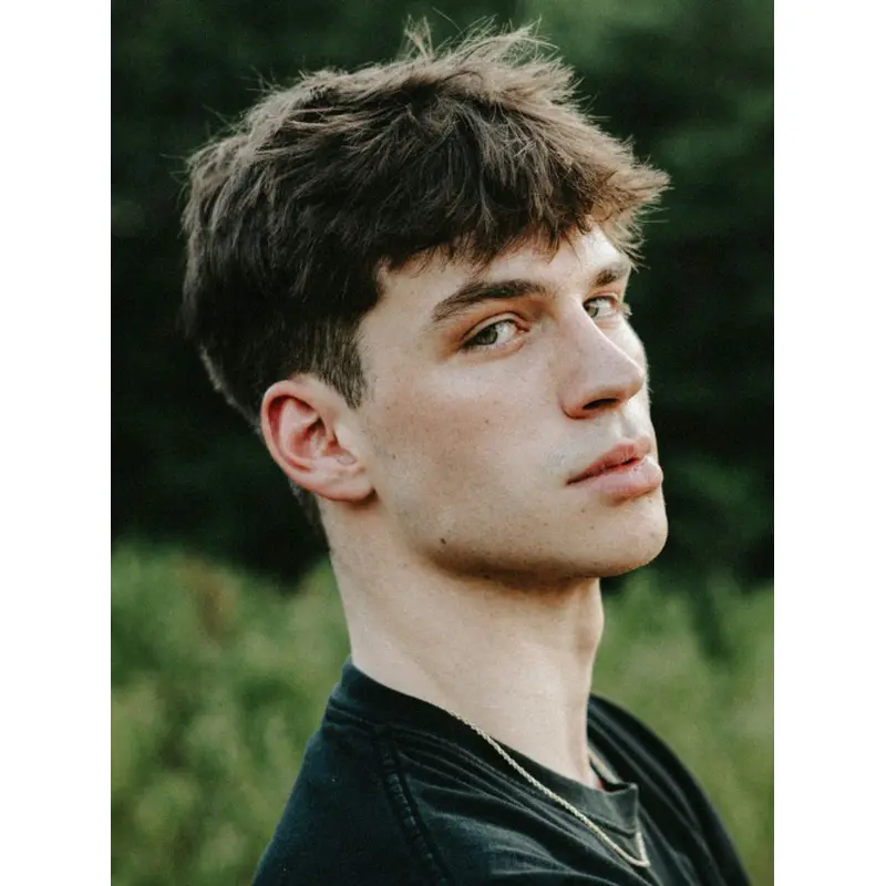 Short Hair Wig Men Straight Monofilament 4" Sythetic Wigs