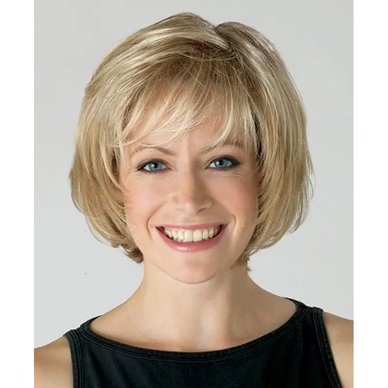Affordable Blonde Wavy Chin Length Bob Wigs