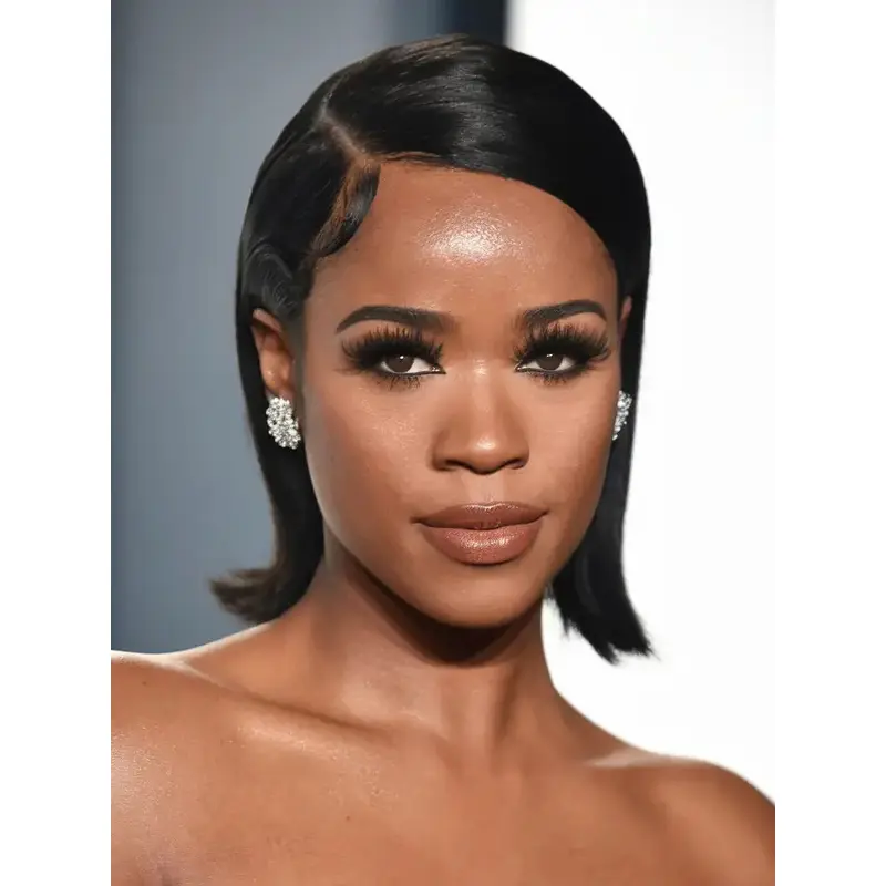 African American Wig 10" Monofilament Remy Human Hair Wigs
