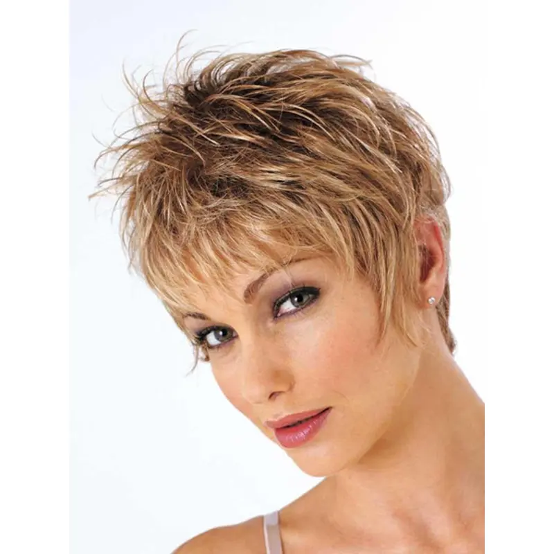 Beautiful Brown Wavy Cropped Petite Wigs