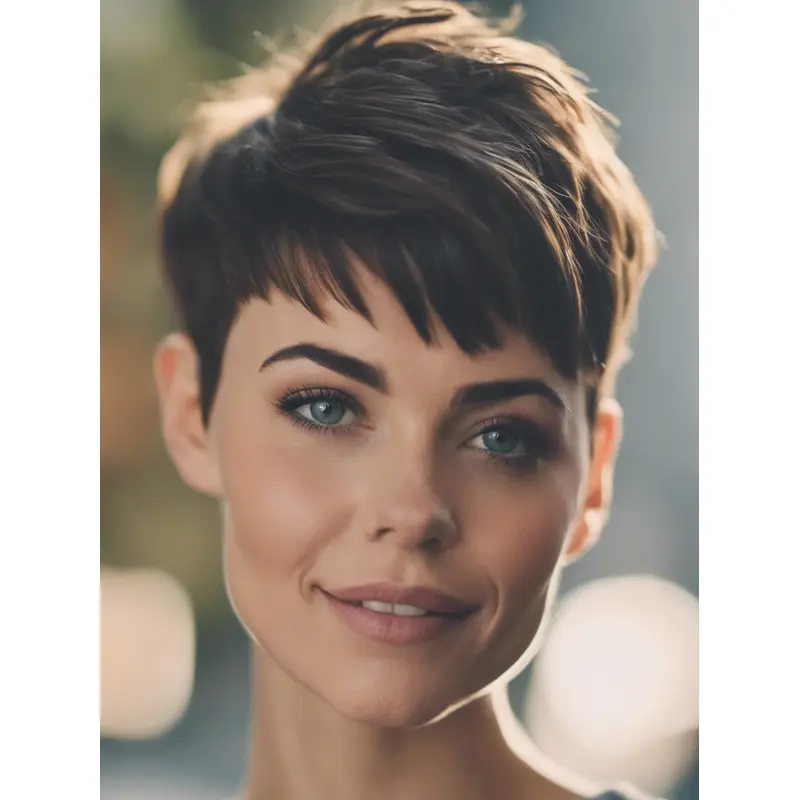 Black Short Wigs Synthetic Boycuts Straight 6" Monofilament Wigs