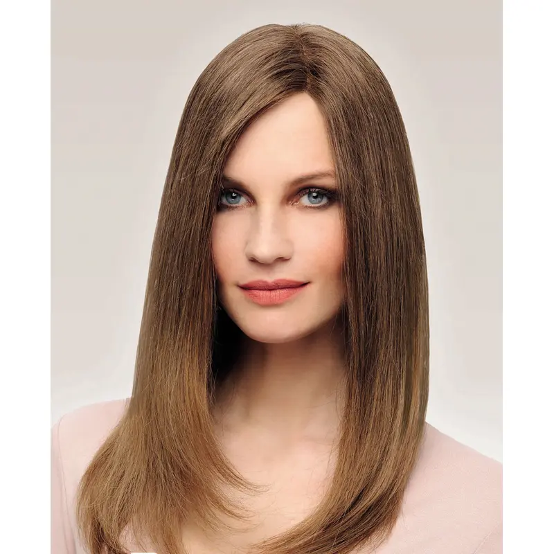 Remy Human Hair 16" Straight 100% Hand-tied Good Long Wigs