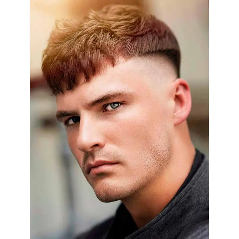 Short Wig For Men Straight Remy Human Hair 4" Boycuts Wigs