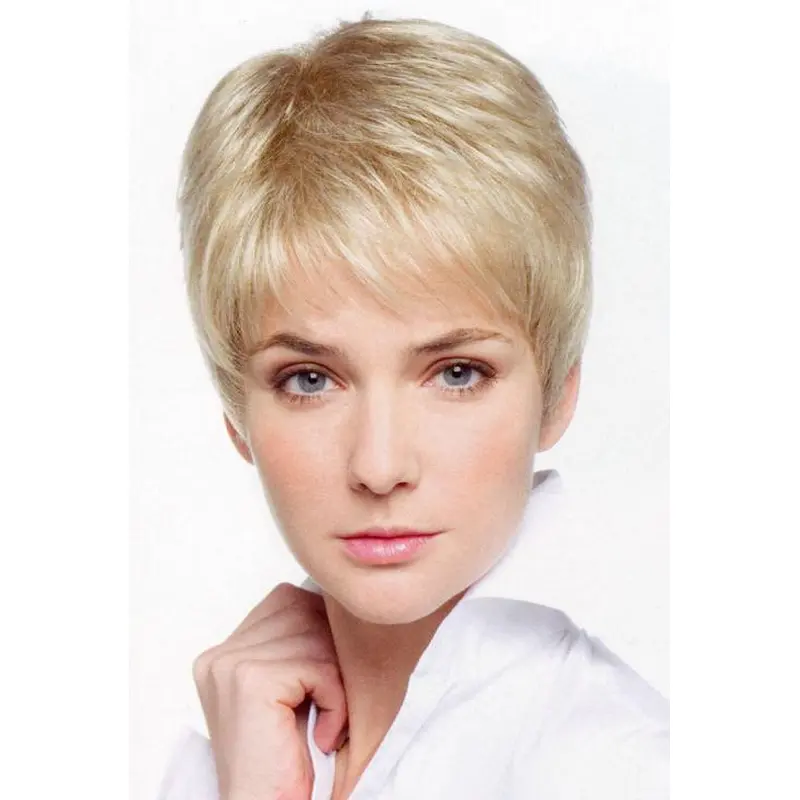 Style Blonde Lace Front Cropped Petite Wigs