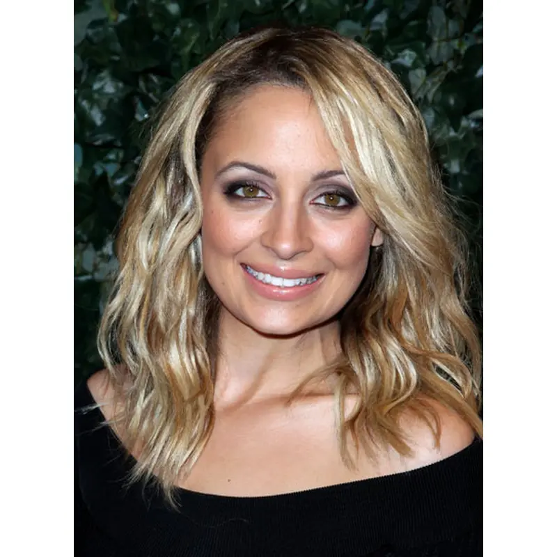 Trendy Blonde Wavy Shoulder Length Celebrity Wigs