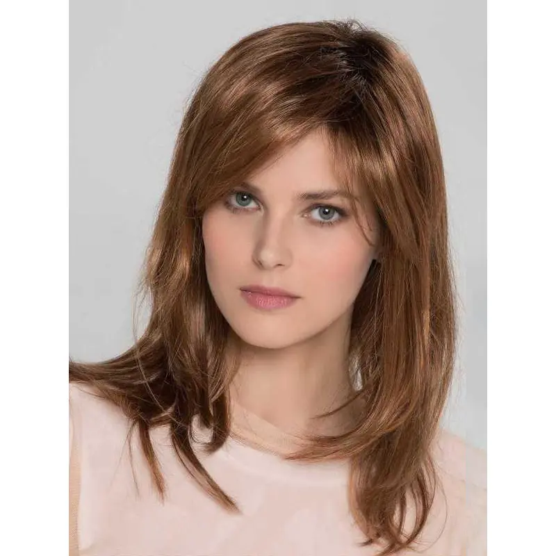 16" Monofilament Layered Brown Care For Synthetic Wigs