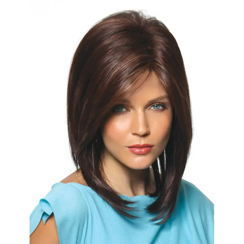 Brown Incredible Straight Synthetic Medium Wigs