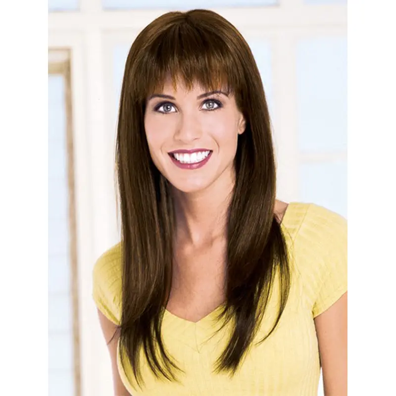 Monofilament Straight Remy Human Hair Style Long Wigs